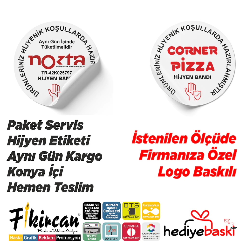 Hijyen Etiketi 5*5cm 1000 Adet